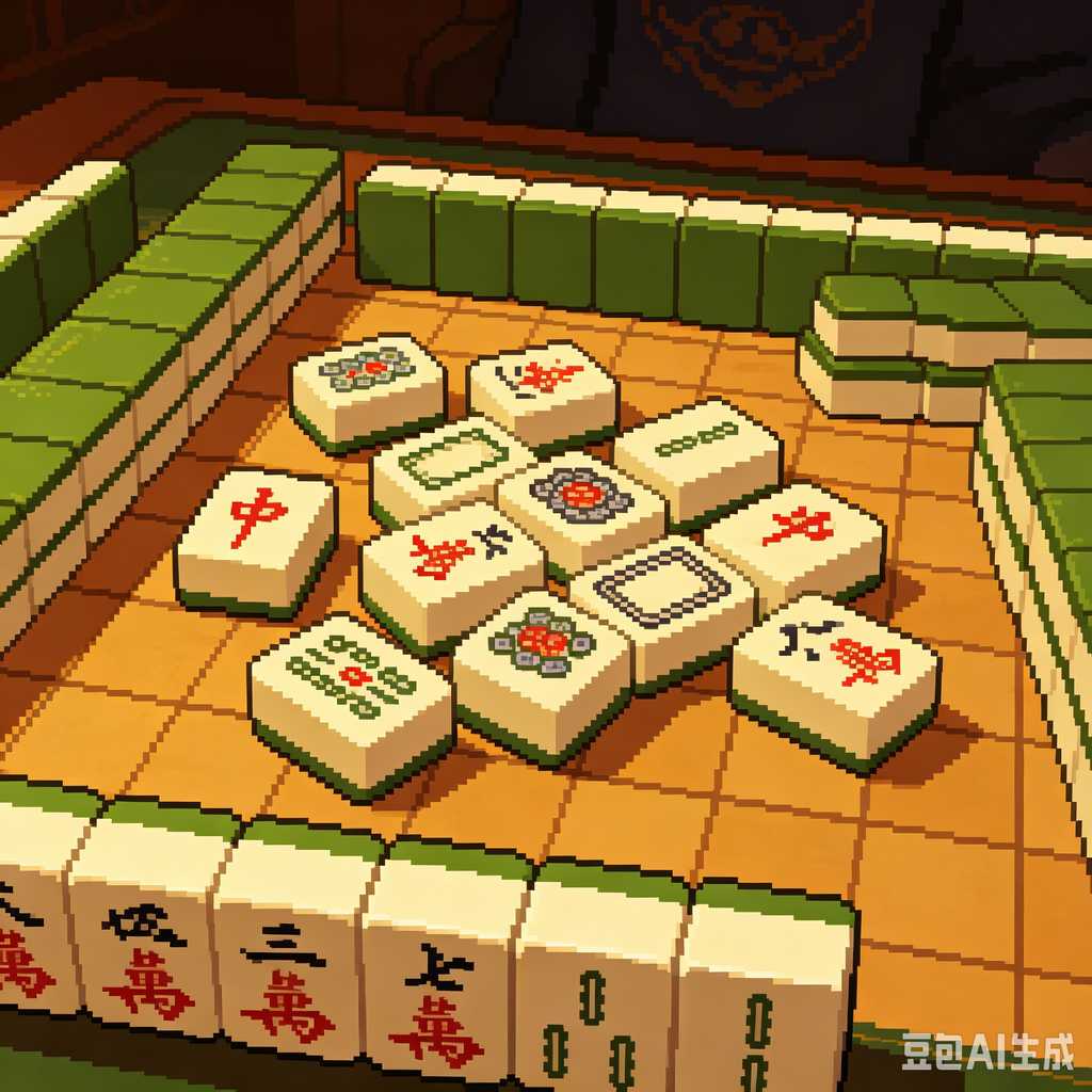 stylish text mahjong set