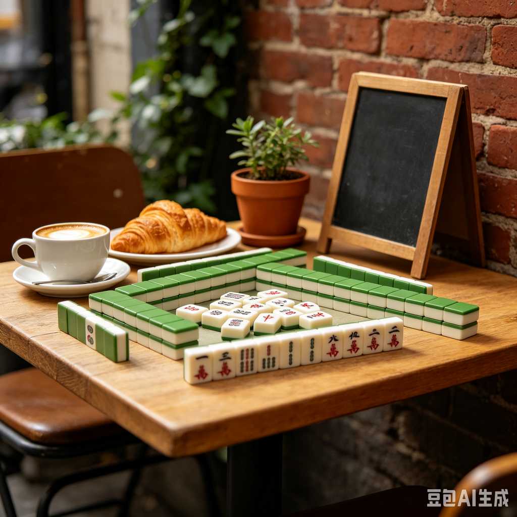 blue mahjong tiles